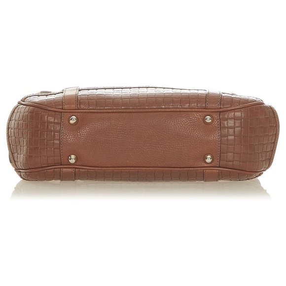 Burberry House Check Canvas Leather Shoulder Bag - Picture 11 of 11